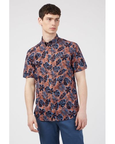 Ben Sherman Botanical Silhouette Printed Shirt - Multicolour