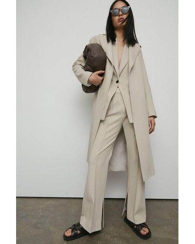 Warehouse Tailored Duster Jacket - Grey