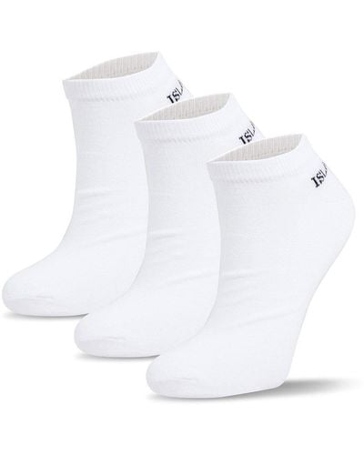 Island Green Performance Ankle Socks (3 Pairs) - White