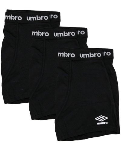 Umbro 3 Pack Boxer Short - Black