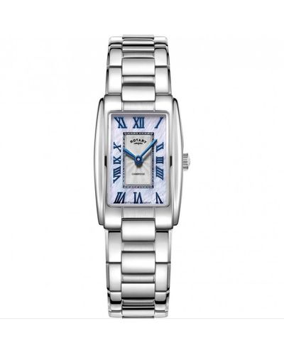 Rotary Cambridge Stainless Steel Classic Analogue Quartz Watch - Lb05435/07 - White