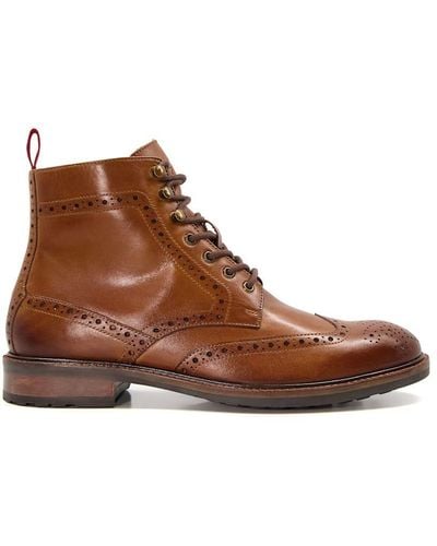 Dune 'create' Leather Smart Boots - Brown