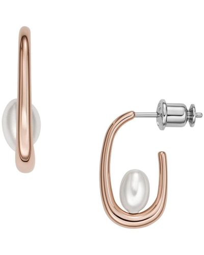 Skagen Agnethe Stainless Steel Earrings - Skj1747791 - White