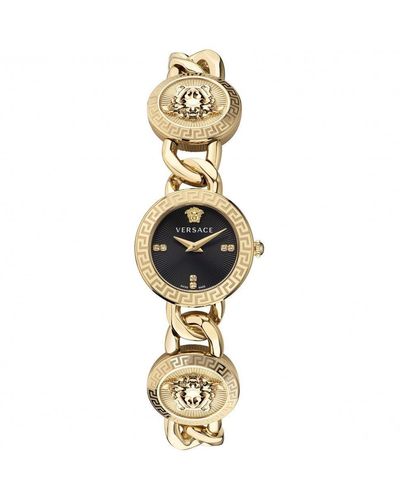 Versace Stainless Steel Luxury Analogue Quartz Watch - Ve3c00422 - Metallic