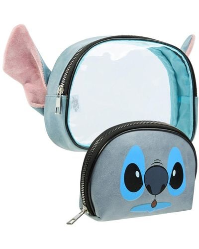 Disney Stitch Toiletry Bag 2 Pieces - Blue