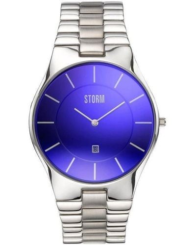 Storm Slim-x Xl Lazer Blue Stainless Steel Fashion Analogue Watch - 47159/b