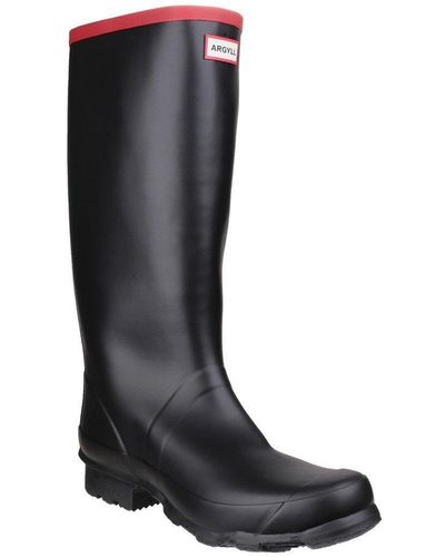 HUNTER 'argyll Full Knee' Wellington Boots - Black