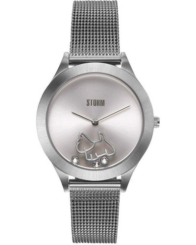 Storm Cassie Silver Stainless Steel Fashion Analogue Watch - 47471/s - Grey