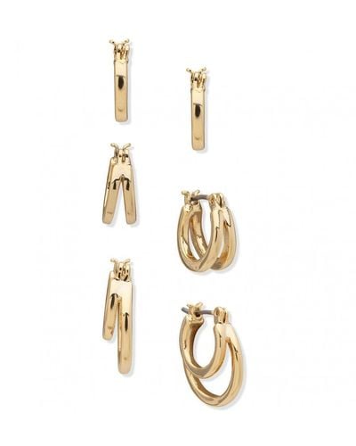DKNY Seely Plated Base Metal Earrings - 60558350-887 - Metallic