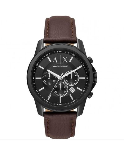 Armani Exchange Plated Stainless Steel Fashion Analogue Quartz Watch - Ax1732 - Black
