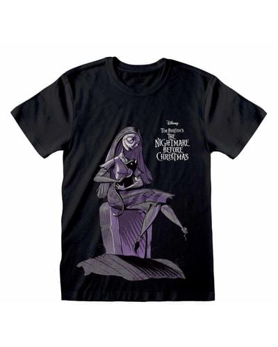 Nightmare Before Christmas Sally Cat T-shirt - Black