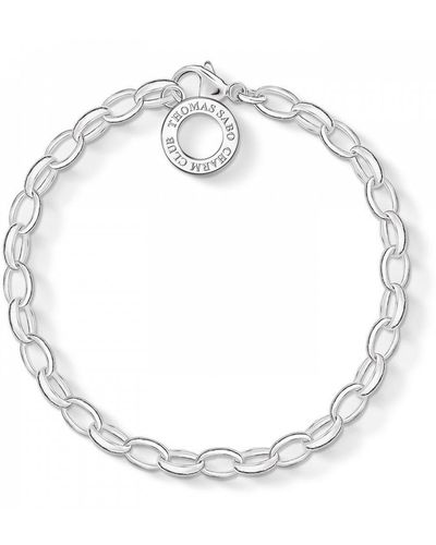 THOMAS SABO Jewellery Charm Club Charm Sterling Silver Bracelet - X0031-001-12-l - White