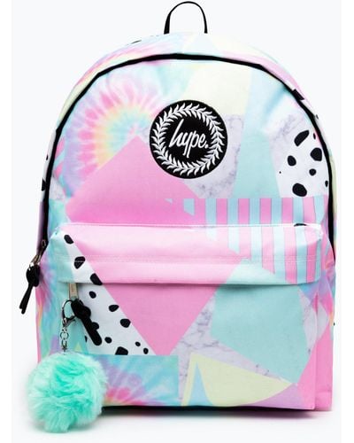 Hype Pastel Collage Backpack - Pink