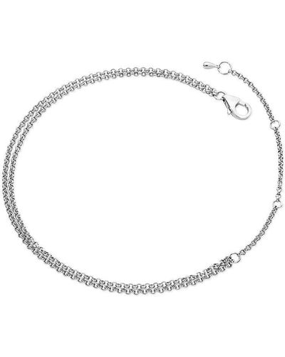 Lucy Quartermaine Double Chain Drop Anklet - White