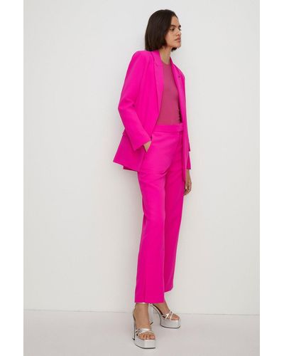 Oasis Side Split Detail Tailored Trouser - Pink