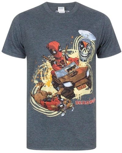 Marvel Deadpool 4x4 T-shirt - Blue