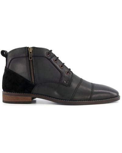 Dune 'capitol' Leather Casual Boots - Black