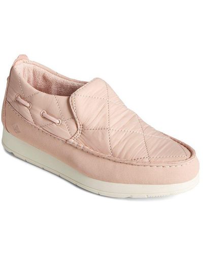 Sperry Top-Sider 'moc-sider' Water-resistant Suede Slip On Shoes - Pink