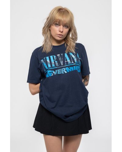 Nirvana Nevermind Tracks T Shirt - Blue