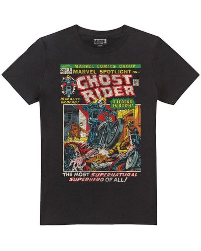 Marvel Ghost Rider Is Born T-shirt - Black