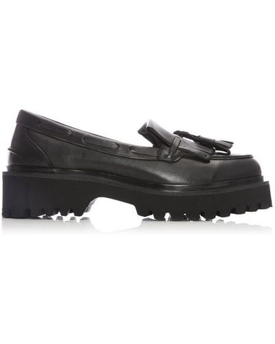 Moda In Pelle 'emmina' Leather Loafers - Black