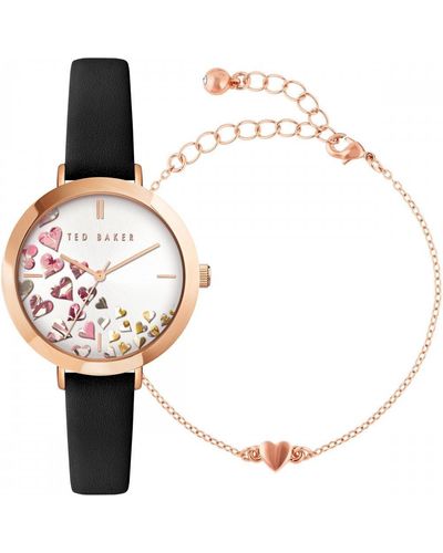 Ted Baker Ammy Hearts Stainless Steel Fashion Analogue Watch - Bkg0282009i - White