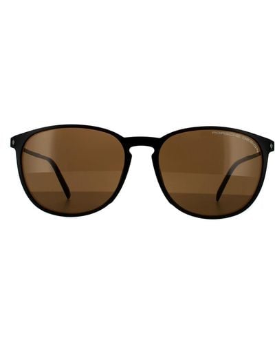 Porsche Design Oval Green Brown Sunglasses