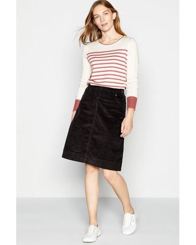 Mantaray 5 Pocket Cord Skirt - Black