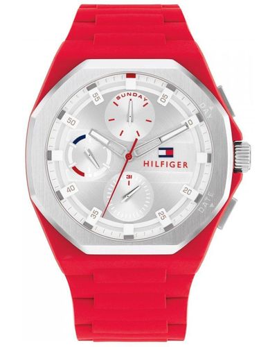 Tommy Hilfiger Neo Plastic/resin Classic Analogue Watch - 1792123 - Red