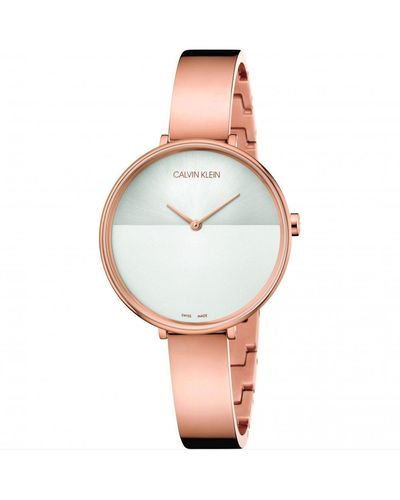 Calvin Klein Rise Stainless Steel Fashion Analogue Quartz Watch - K7a23646 - White