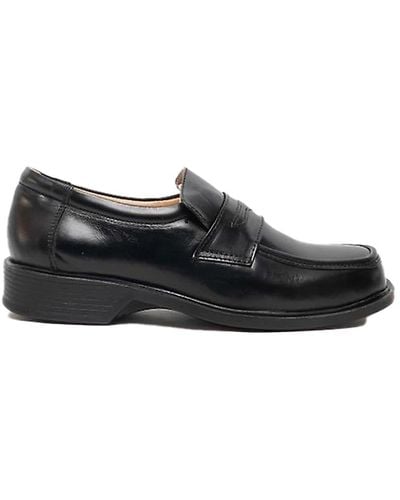 Amblers Manchester Leather Loafer Shoes - Black