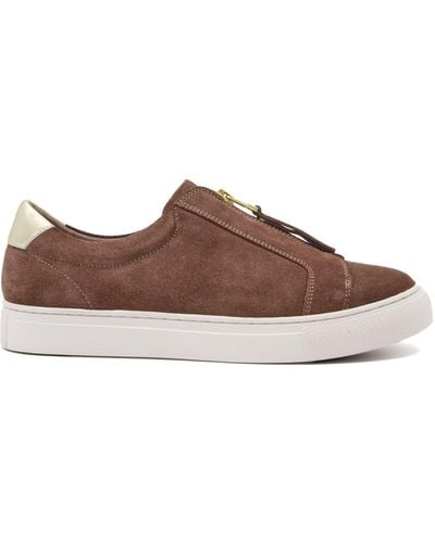 Dune 'evie_jl' Suede Trainers - Brown