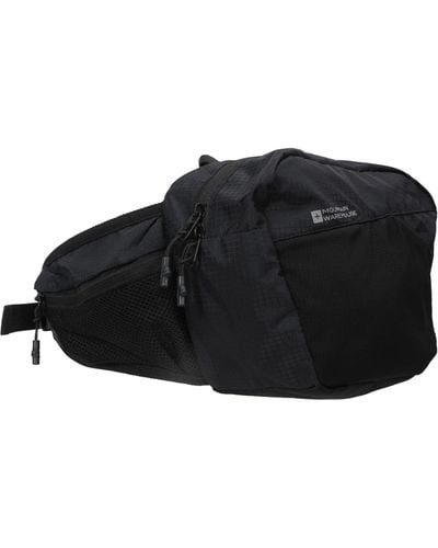 Mountain Warehouse Trekker Bum Bag Lightweight Mesh Padding Waist Fanny Pack -3l - Black