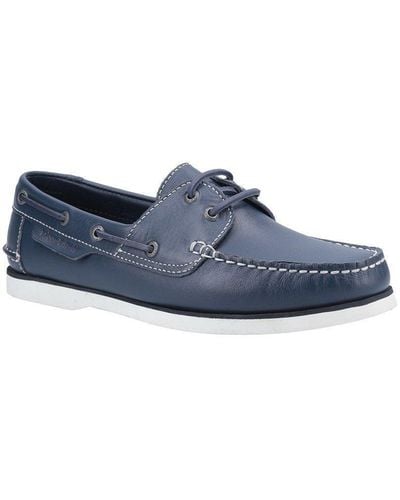 Hush Puppies 'henry' Soft Leather Lace Shoes - Blue