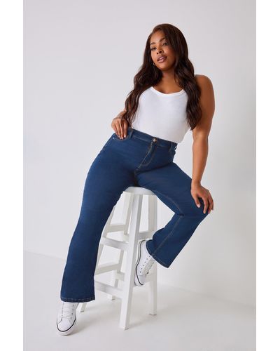 Yours Bootcut Jeans - Blue