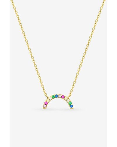 MUCHV Gold Rainbow Necklace - Metallic