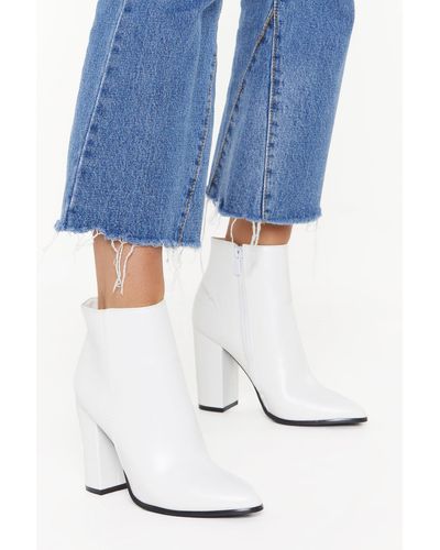 Nasty Gal And Your Point Is Heeled Ankle Boots - Blue