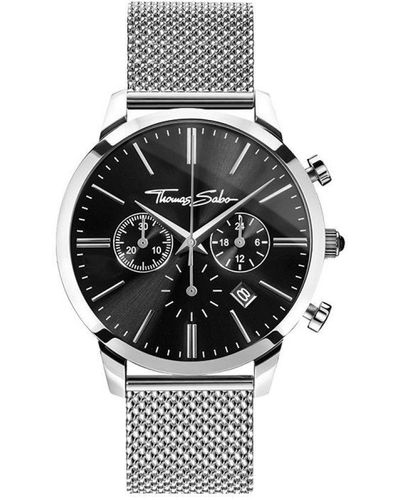Thomas Sabo Eternal Rebel Stainless Steel Fashion Watch - Wa0245-201-203-42mm - Black