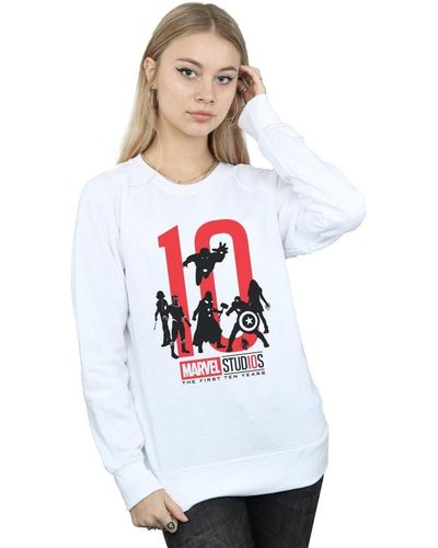 Marvel The First Ten Years Sweatshirt - White