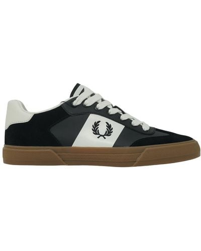 Fred Perry Clay Leather Suede Black Trainers