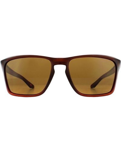 Oakley Rectangle Polished Rootbeer Prizm Bronze Sunglasses - Brown