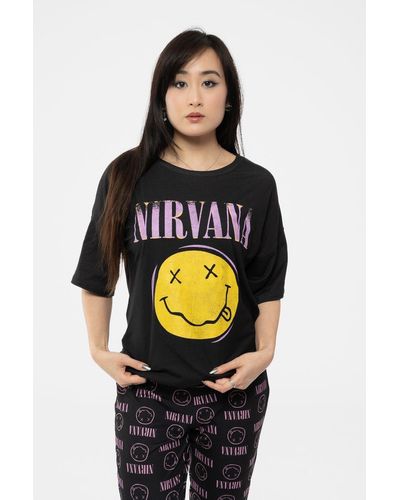 Nirvana Grunge Smile Pyjamas - Black
