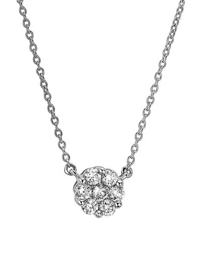 Created Brilliance Yvette White Gold Lab Grown Diamond Necklace - Metallic