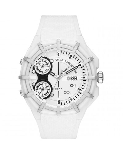 DIESEL Framed Nylon Fashion Analogue Quartz Watch - Dz1988 - White