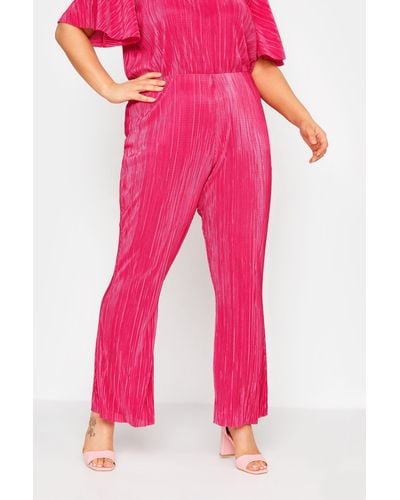 Yours Flared Trousers - Pink