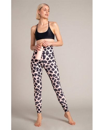 Dancing Leopard Izumi Cloud Print High Waist Leggings Casual Stretchy Gym Yoga Trousers - Natural