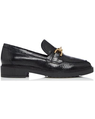 Dune 'gisella' Leather Loafers - Black