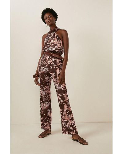 Oasis Printed Jumpsuit - Natural