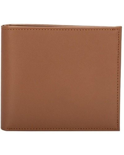 Smith & Canova Two-tone Smooth Leather Bi-fold Wallet - Brown