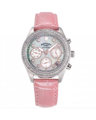 Rotary Aquaspeed Stainless Steel Classic Analogue Watch - Als19000/c/41 - Pink